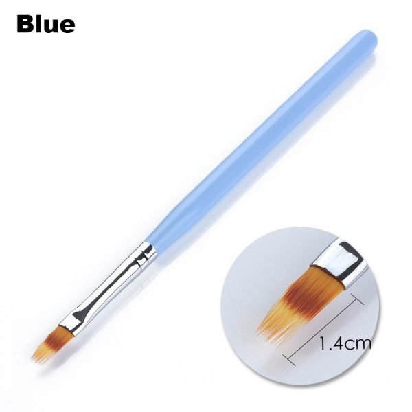 blue of Three Colors Wooden Handle Nail Gradient Painting Brush
