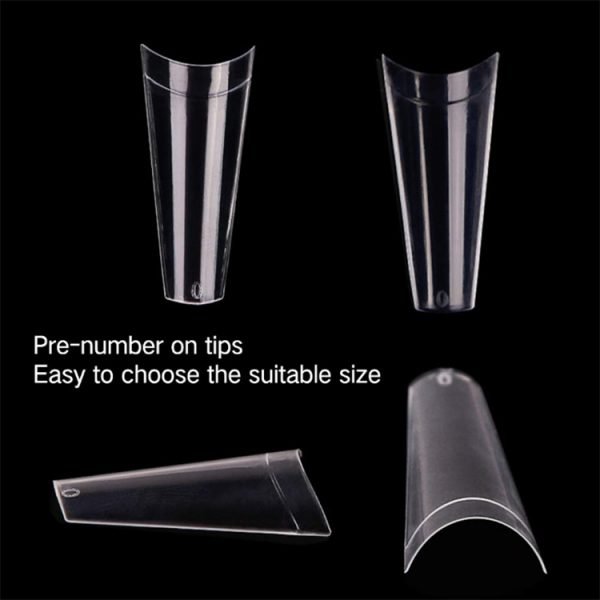 details of Flat Head Coffin French Nail Tips-2