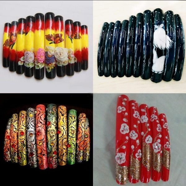 effect of 10pcs per bag long salon nail tips