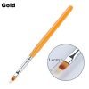 gold of Three Colors Wooden Handle Nail Gradient Painting Brush
