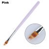 pink of Three Colors Wooden Handle Nail Gradient Painting Brush