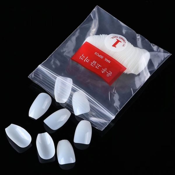 small package of short ballerina full cover nail tips