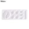 10 Grids Rectangle Shape Nail Art Color Paint Palette-white