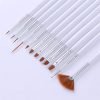 12PCS Different Functions Nail Art Design Brush Kit-2