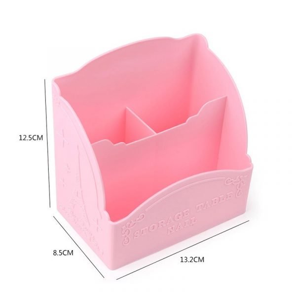 3 Cells Nail Tools Storage Box Organizer Nail Art Brush Display Shelf Holder-4