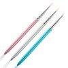 3PCS Color Plated Metal Handle Nail Drawing Detail Liner Brush-3