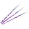 3PCS Glitter Chip Inside Acrylic Handle Nail Art Detail Liner Brush Set-2