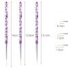 3PCS Glitter Chip Inside Acrylic Handle Nail Art Detail Liner Brush Set-4