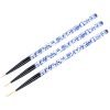 3PCS Glitter Chip Inside Acrylic Handle Nail Art Detail Liner Brush Set-5