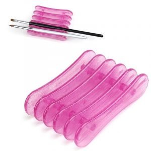 5 Grids Acrylic UV Gel Brush Rest Nail Art Brush Holder