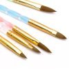 5PCS 2-Ways Acrylic Nail Art Brushes With Acrylic Cuticle Pusher End-3