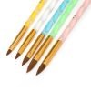 5PCS 2-Ways Acrylic Nail Art Brushes With Acrylic Cuticle Pusher End-6