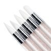 5PCS Double Heads Nail Art Silicone Sculpture Pen With Glitter Acrylic Handle-1