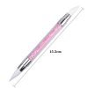 5PCS Double Heads Nail Art Silicone Sculpture Pen With Rhinestone Acrylic Handle-5