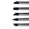 5PCS Marble Pattern Handle Nail Art Black Silicone Sculpture Pen-3