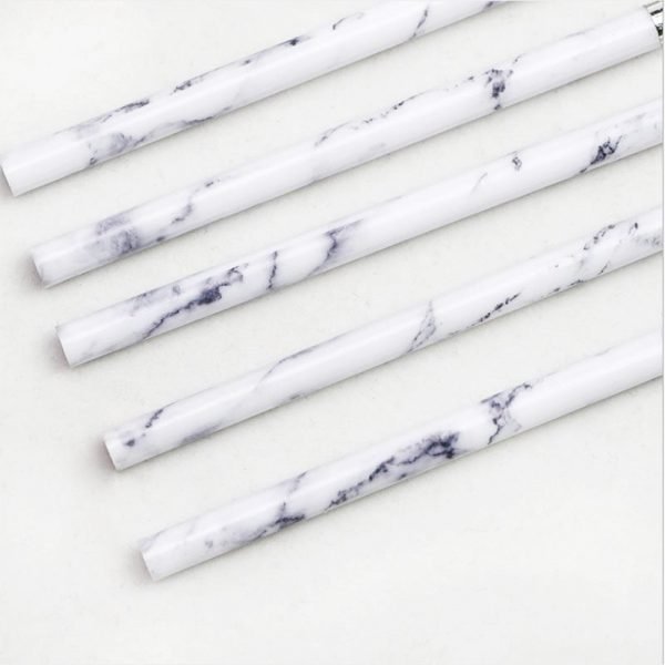 5PCS Marble Pattern Handle Nail Art Black Silicone Sculpture Pen-6