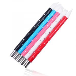 5PCS Nail Art Emboss Carving Soft Silicone Pen Set