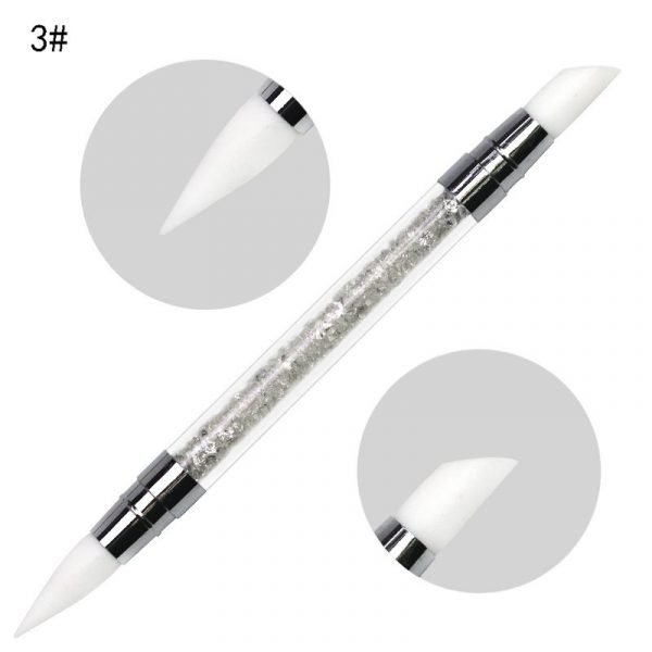 5PCS Short Type Double Heads Nail Art Silicone Sculpture Pen With Plastic Handle-10