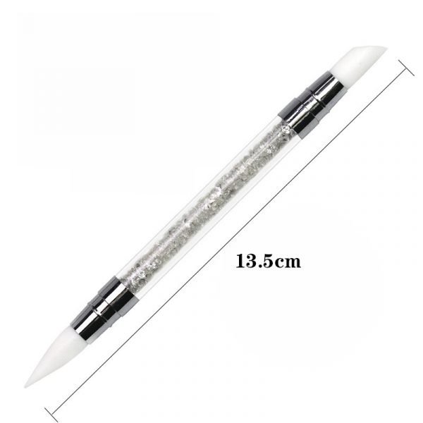 5PCS Short Type Double Heads Nail Art Silicone Sculpture Pen With Plastic Handle-5