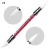 5PCS Short Type Double Heads Nail Art Silicone Sculpture Pen With Plastic Handle-6