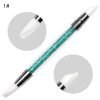 5PCS Short Type Double Heads Nail Art Silicone Sculpture Pen With Plastic Handle-9