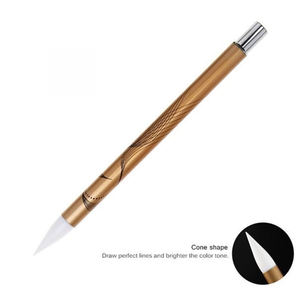 5PCS Soft Silicone Nail Art design Carving Craft Pen Brush Kit-4