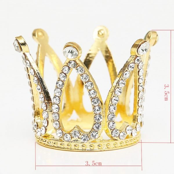 6 Grids Crown Nail Brush Rack Holder With Inlaid Rhinestone-4