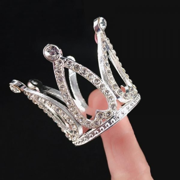 6 Grids Crown Nail Brush Rack Holder With Inlaid Rhinestone-7