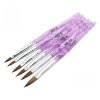 6PCS Acrylic Handle Multiple Sizes Acrylic Nail Art Brush