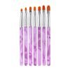 7PCS Purple Acrylic Handle Nail Art Design Painting UV GEL Brush Set-5