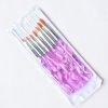 7PCS Purple Acrylic Handle Nail Art Design Painting UV GEL Brush Set-6