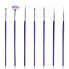 7PCS Purple Handle Nail Art Design Pen Painting Brush Set-3