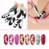 8PCS Pink Handle One Stroke Flower Painting Nail Art Brush Set-3