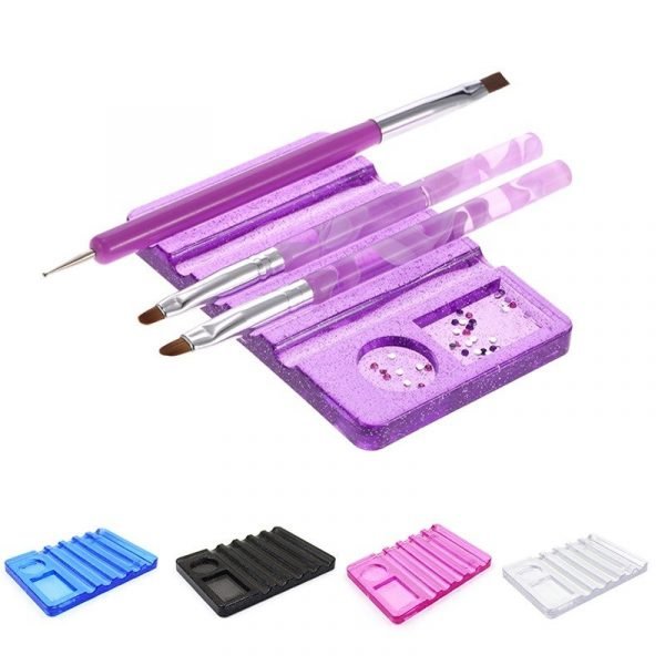 Acrylic Crystal Nail Art Brush Holder Display Stand