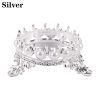 Crown Shape Nail Brush Rack Stand Holder With Inlaid Pearl Rhinestone-5
