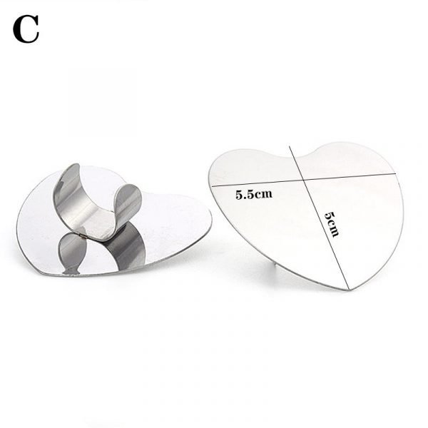 Four Shapes Stainless Mini Size Nail Art Color Palette Ring-C