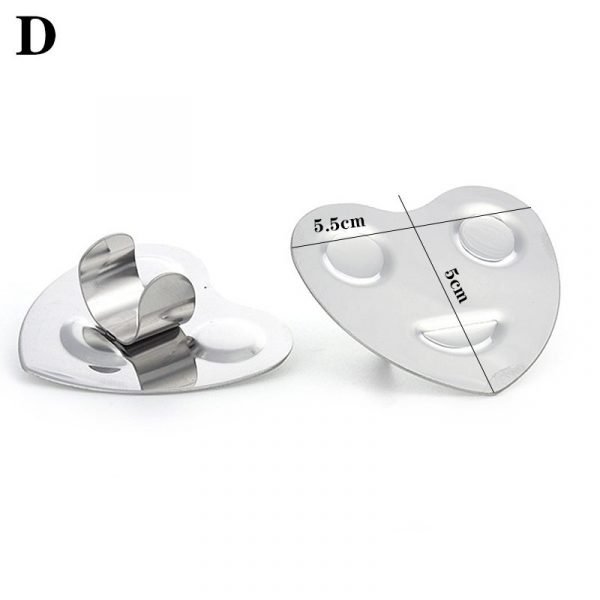 Four Shapes Stainless Mini Size Nail Art Color Palette Ring-D