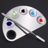 Four Shapes Stainless Steel Nail Art Makeup Color Palette-1