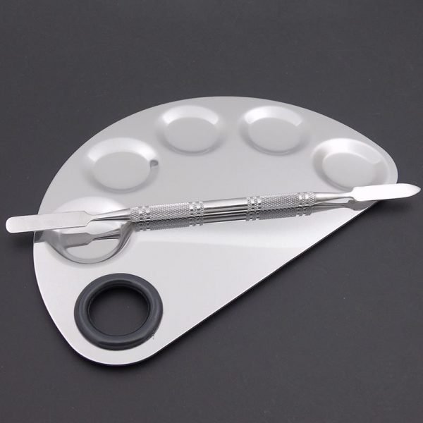 Four Shapes Stainless Steel Nail Art Makeup Color Palette-2