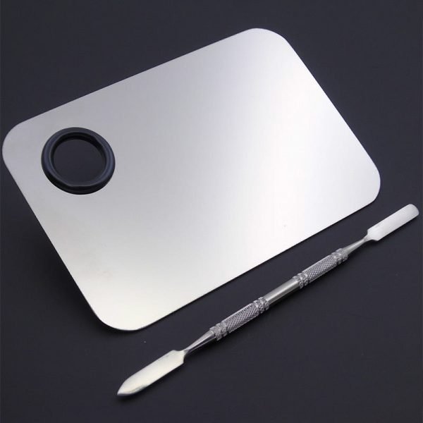 Four Shapes Stainless Steel Nail Art Makeup Color Palette-5