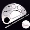 Four Shapes Stainless Steel Nail Art Makeup Color Palette-8
