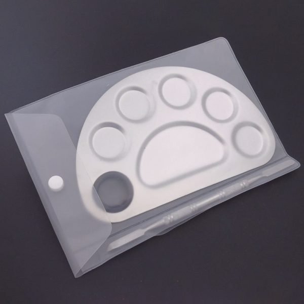 Four Shapes Stainless Steel Nail Art Makeup Color Palette-9