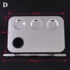 Four Shapes Stainless Steel Nail Art Makeup Color Palette-D