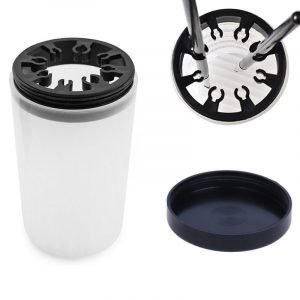Nail Art Brush Cleanser Cup Nail Art Makeup Brush Cleaning Soaker Bottle