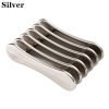 Plated 5 Grids Nail Art Brush holder Nail Salon Tools Brush Rack-silver