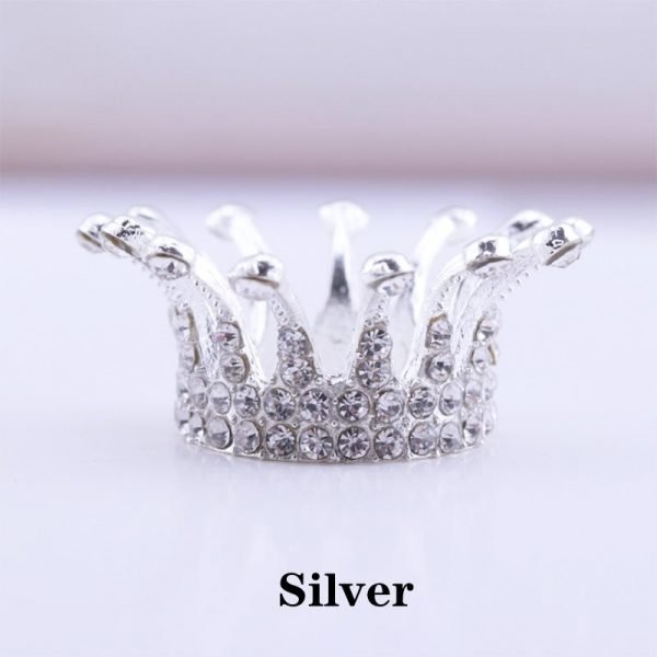 Retro Crown Style Nail Brush Rest Holder With Inlaid Rhinestone-6