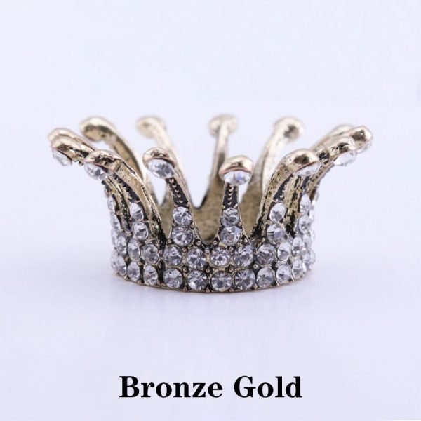 Retro Crown Style Nail Brush Rest Holder With Inlaid Rhinestone-7