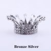 Retro Crown Style Nail Brush Rest Holder With Inlaid Rhinestone-8