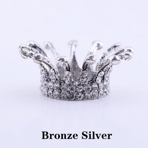Retro Crown Style Nail Brush Rest Holder With Inlaid Rhinestone-8