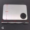 Small Size Five Shapes Stainless Steel Nail Art Makeup Color Palette-G